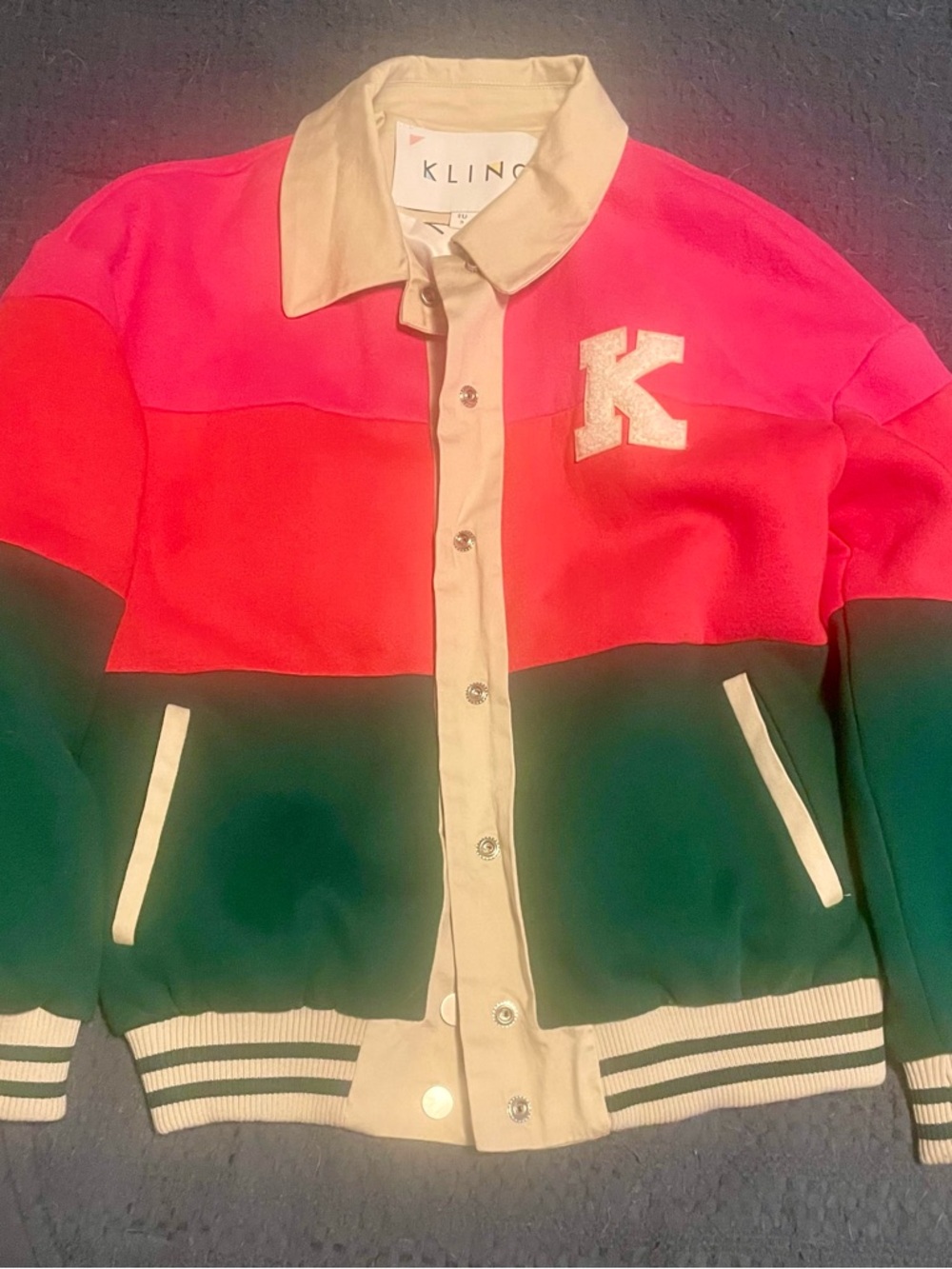 Kling Colorblock Women’s Bomber Jacket - Pink, Red & Green